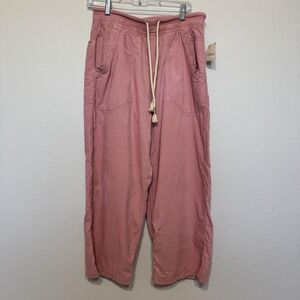 Free People We The Free Women's S Easy Peasy Pull On Cord Jeans Pink Lightweight